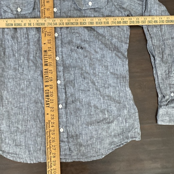 Gaetano Aloisio men’s button up gray shirt Size USA M slim - Picture 5 of 6